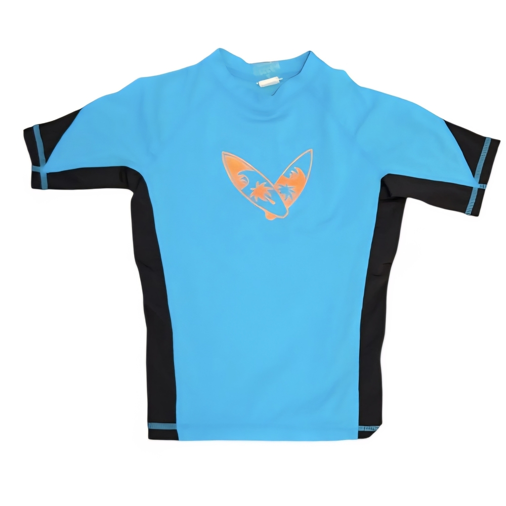 Kids Blue and Black Swim Shirt‎